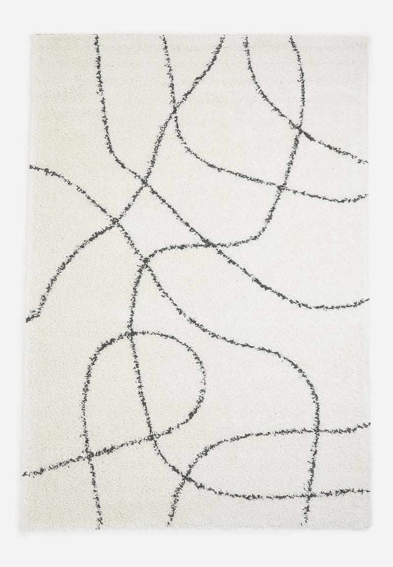 Gipsy Shaggy Rug - Swirl Cream - 200 x 300