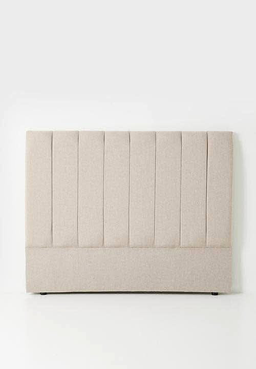 Kele Panelled Woven Headboard - Ivory - Double