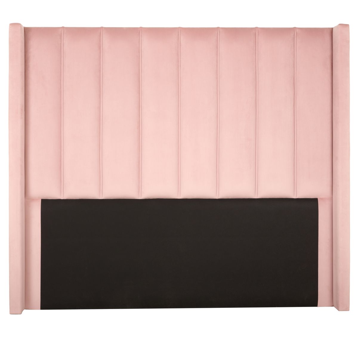 Velvet Paneled Tufted Headboard - pink - Single
