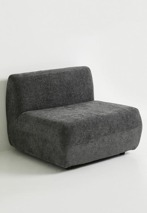 Rani modular armless single seater - Charcoal