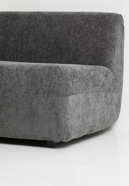 Rani modular armless single seater - Charcoal