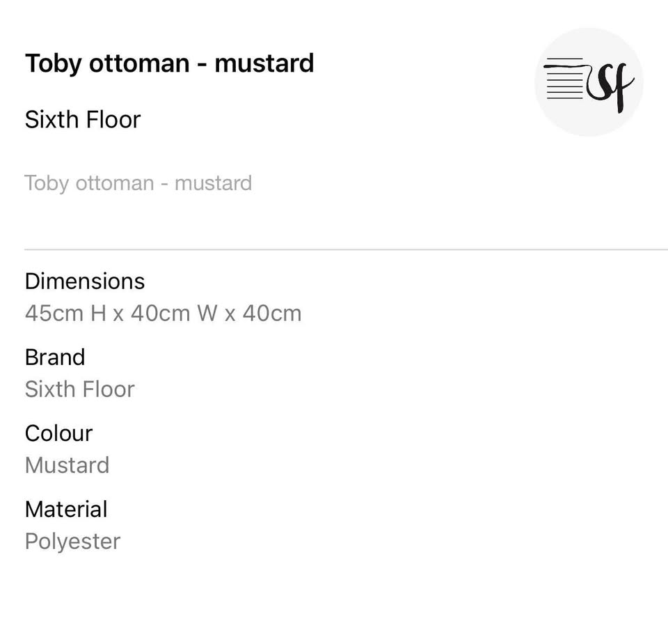 Toby Ottoman - Mustard