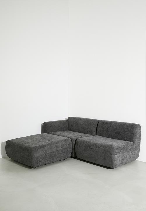 Rani modular ottoman - Charcoal
