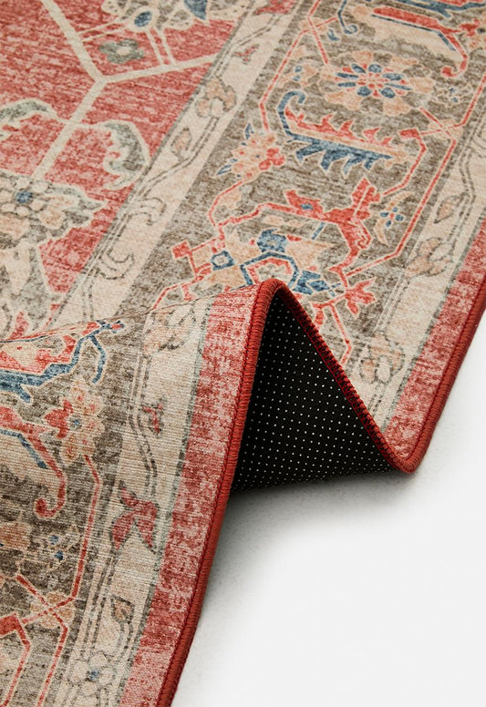 Brisbane Zariah Floral Rug Rust (160 cm × 230 cm)