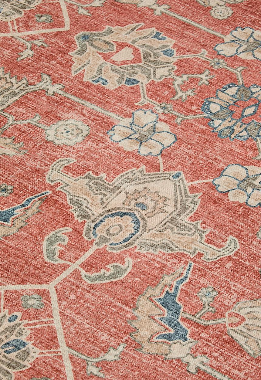 Brisbane Zariah Floral Rug Rust (160 cm × 230 cm)