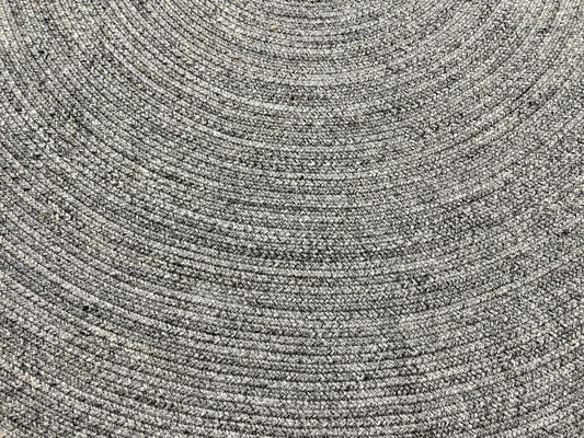 Grey Round Braid Woven Indoor/Outdoor Rug - 200cm Diameter