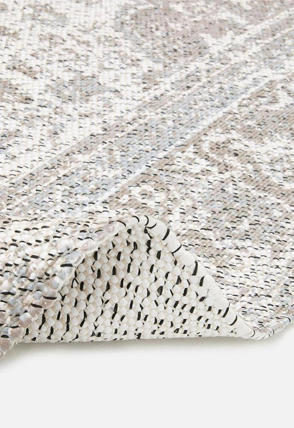 Cotton Blend Antique Woven Rug Natural - 160 x 230
