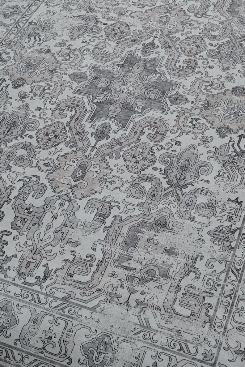 Distressed Antique Rug - Grey - 200 x 300