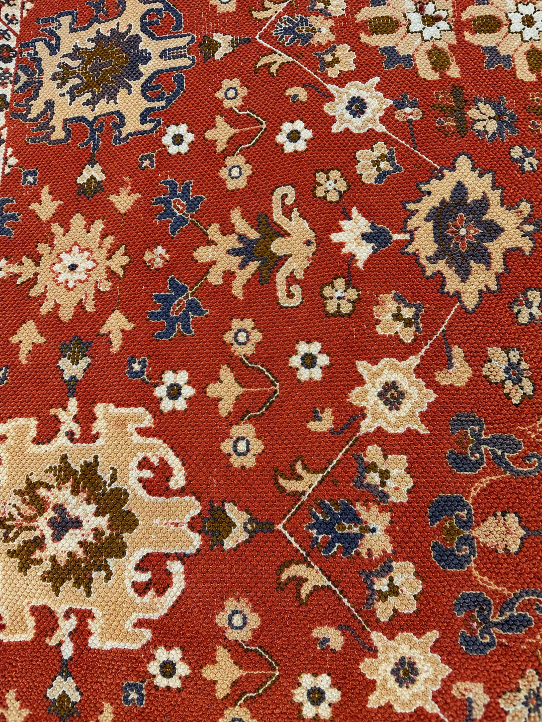 Printed Cotton Rug Floral Multi - 120x180