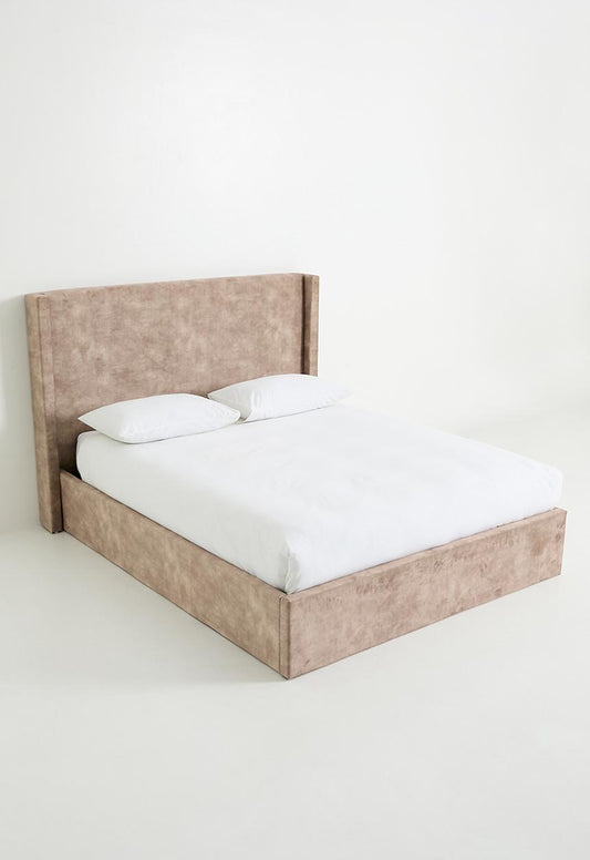 Mary Upholstered Bed - Taupe - King