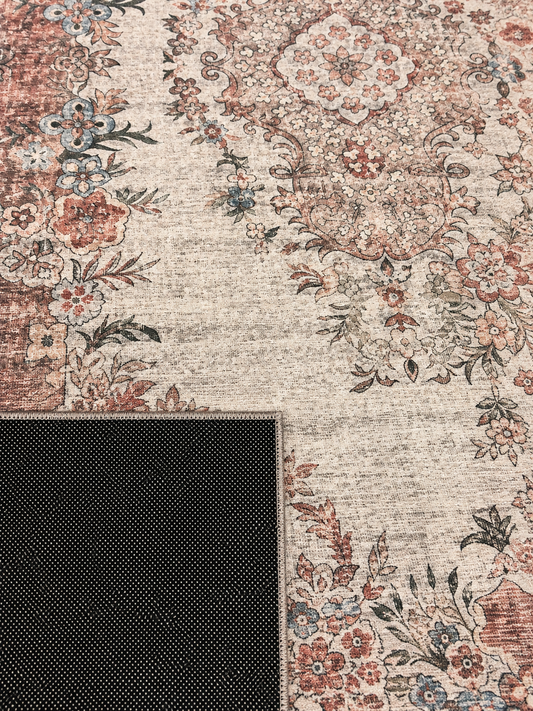 Antique Distressed Rug Maroon & Blue - 160x230