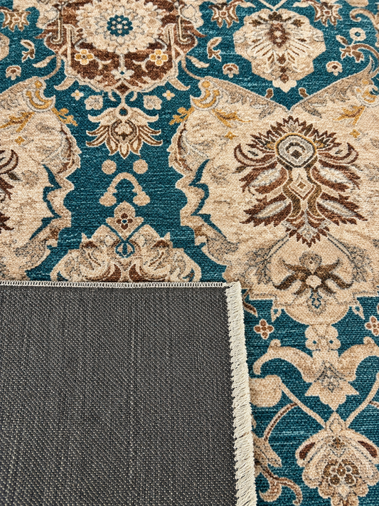 Plush Woven Floral Rug Rust - 160x230