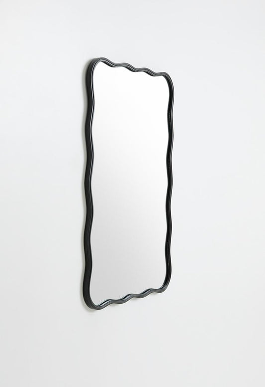 Iron Wavy Mirror - Black