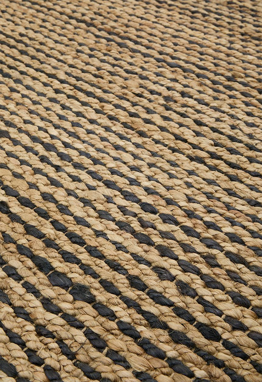 Handwoven Jute Rug Natural / Charcoal - 200x300