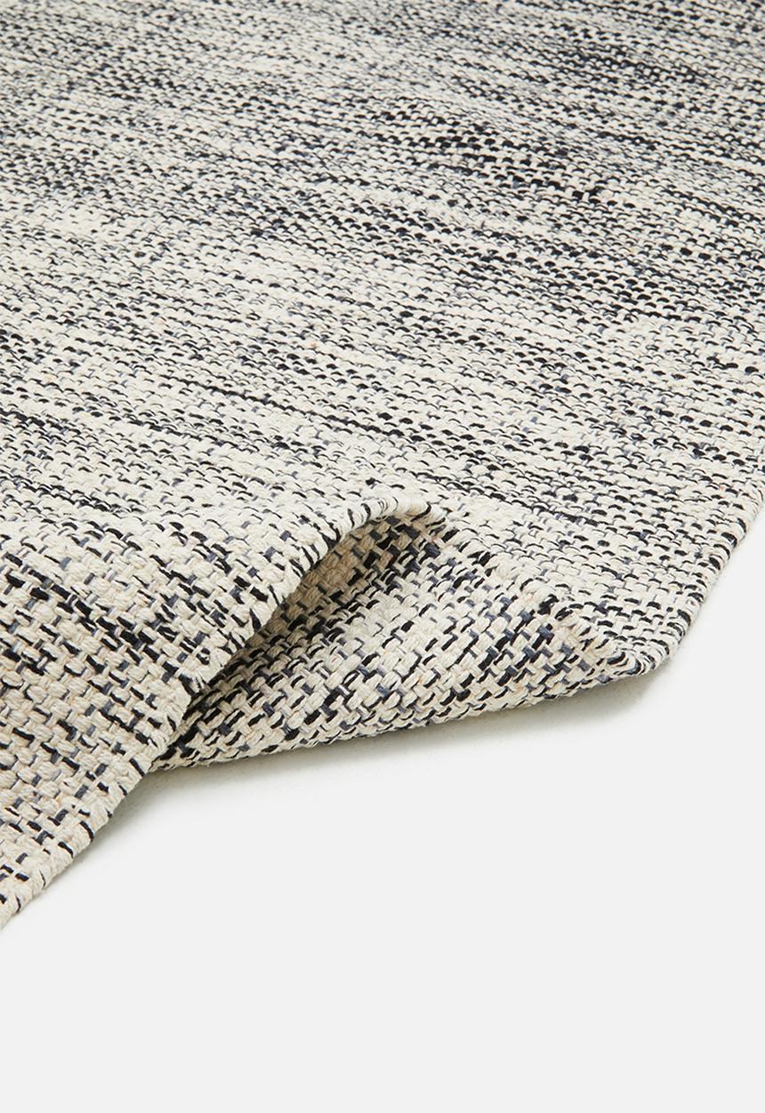 Textured Cotton Rug - Grey 300 x 400
