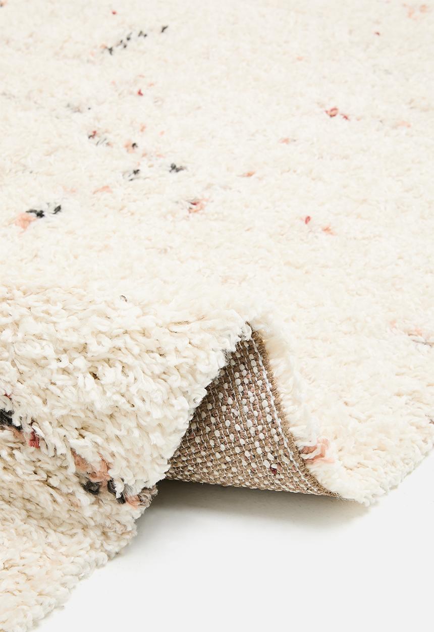 Shaggy Tetris rug natural - 160x230