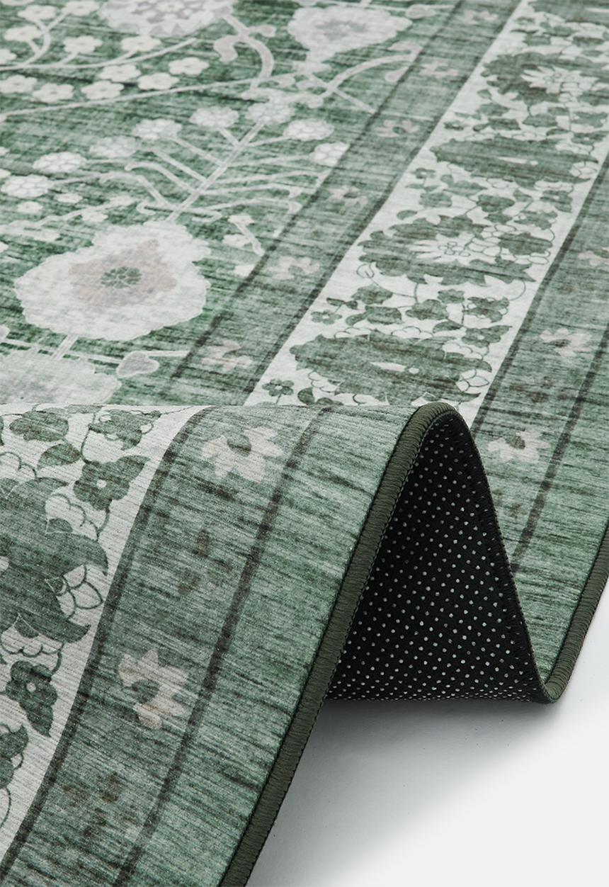 Noa Floral Rug Olive - 160 x 230