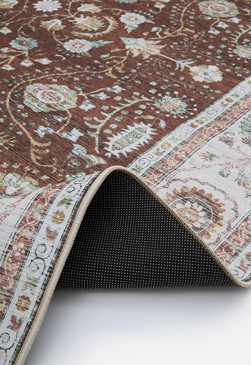 Saira Floral Rug Rust - 200x300
