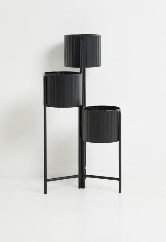 Trio Metal Planter - Black