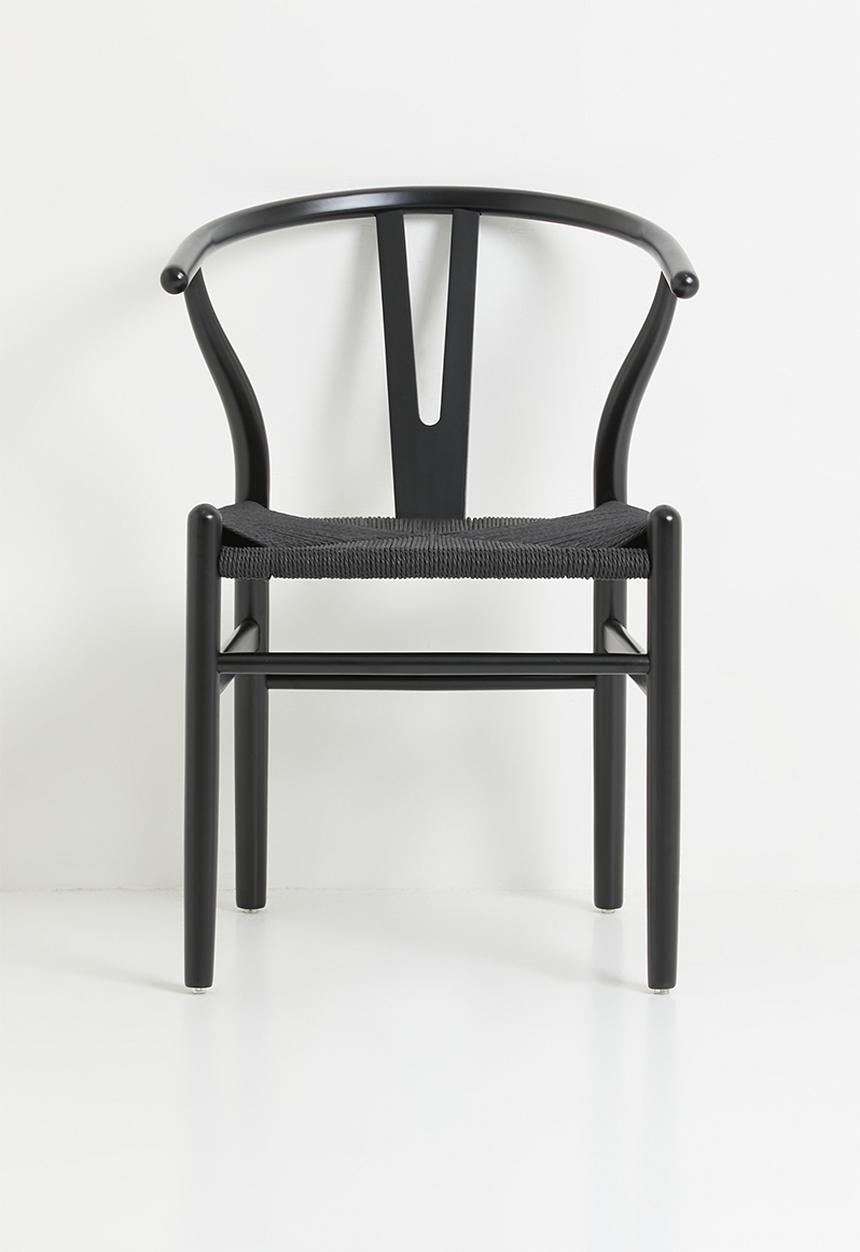 Harmony solid wood dining chair - black
