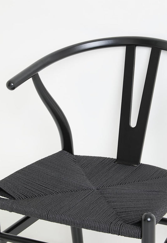 Harmony solid wood dining chair - black