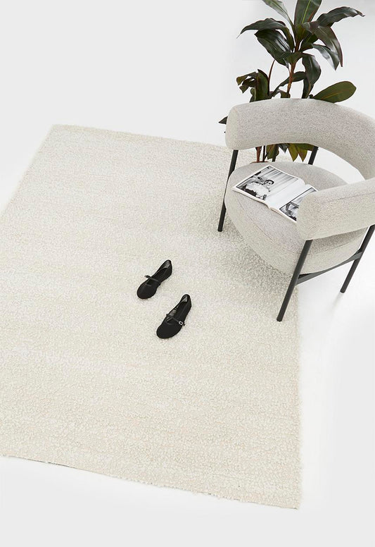 Handwoven Textured Rug Cream - 200 x 300