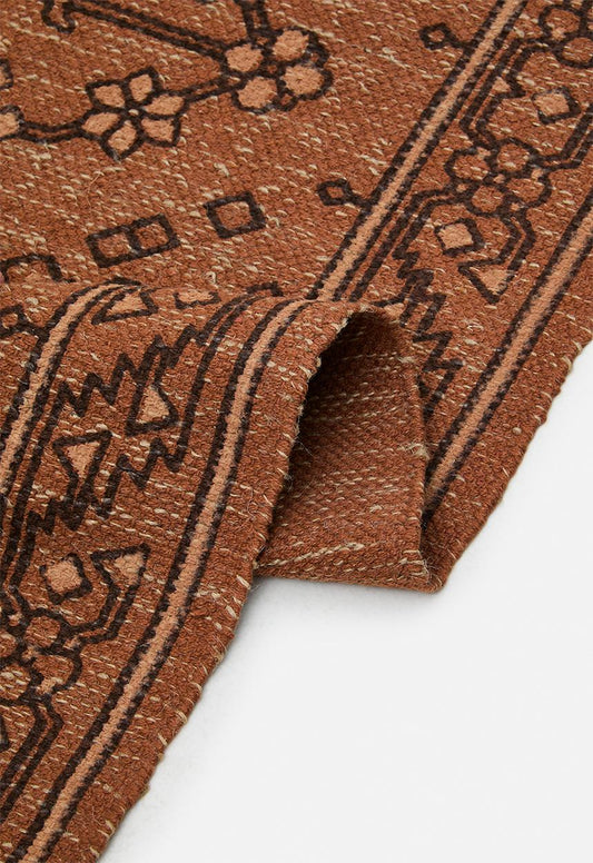 Flo Cotton Printed Runner Rust - 80x200