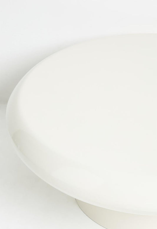 Plush glossy coffee table - almond
