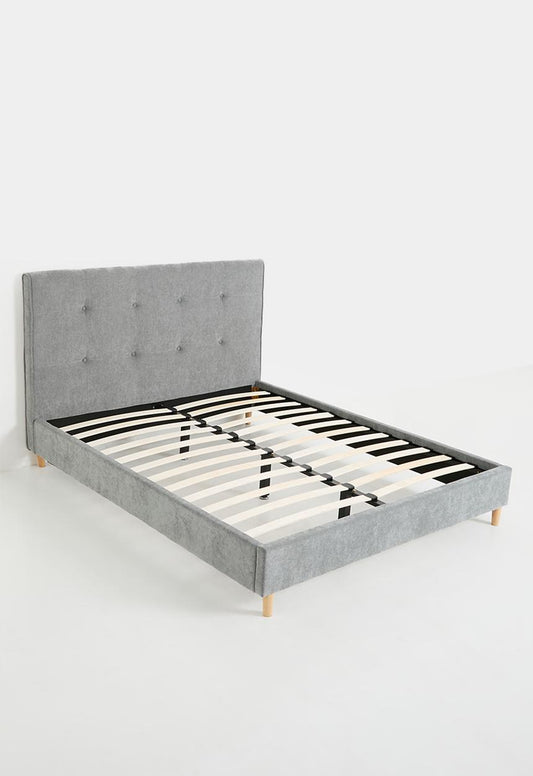 Prima Upholstered Bed – Grey (King)