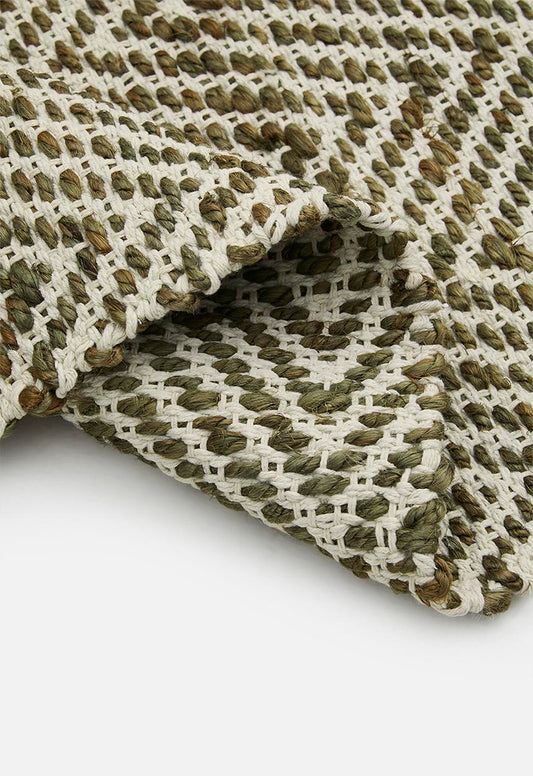 Hand woven cotton/jute durrie with hamming - 160 x 230