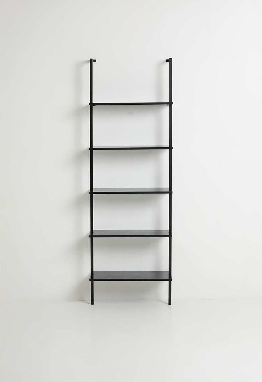 Levi wall shelf - black 60cm L x 25cm W x 180cm