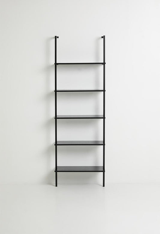 Levi wall shelf - black 60cm L x 25cm W x 180cm
