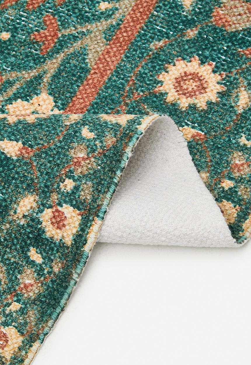 Floral Cotton Printed Rug Fatigue - 200 x 300