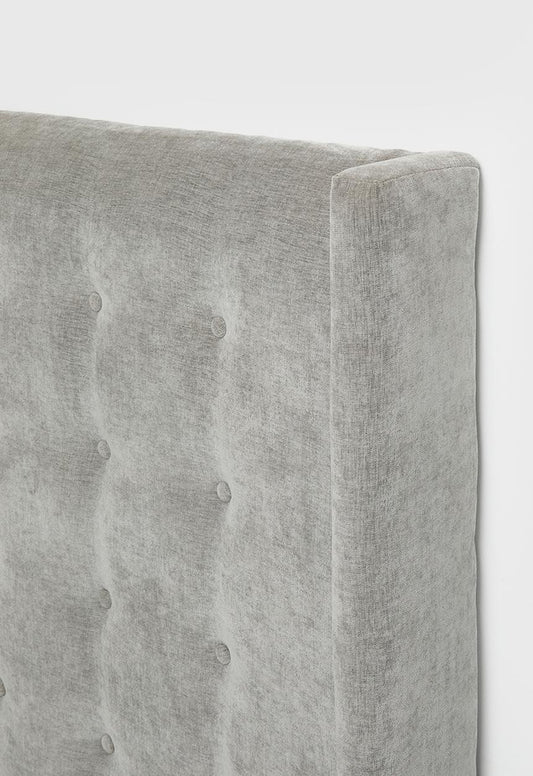 Billy Buttoned Headboard - Grey - Double