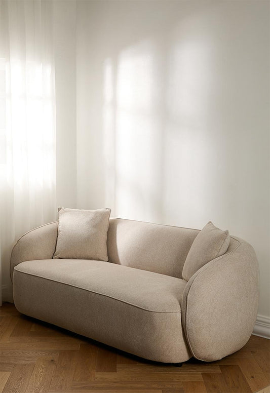 Max Curved 3 Seater Sofa - Oatmilk