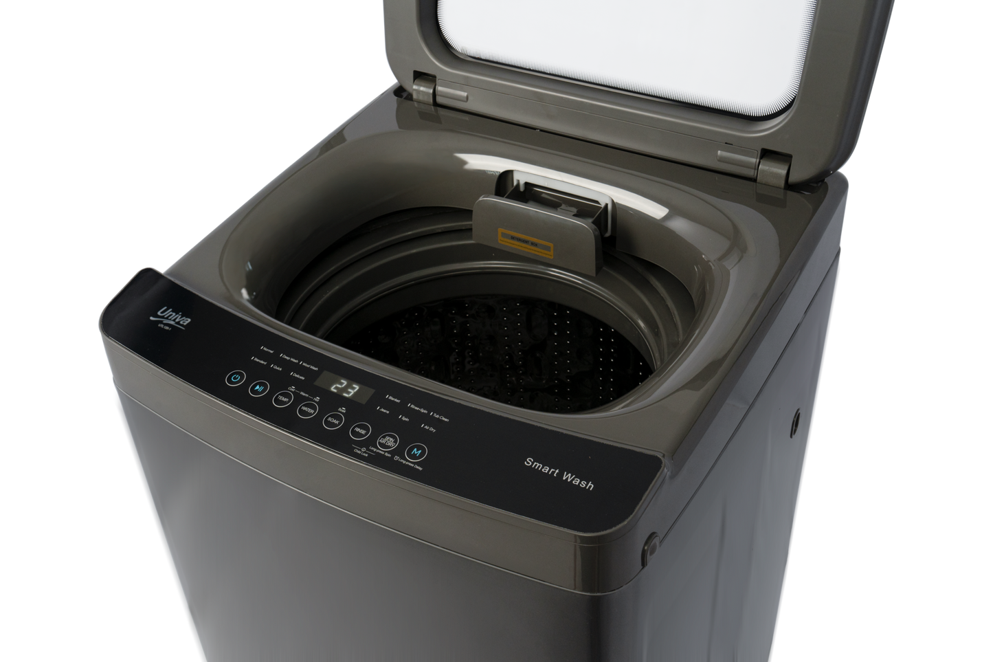 Univa 12kg Fuzzy Logic Top Loader Washing Machine in Graphite Grey