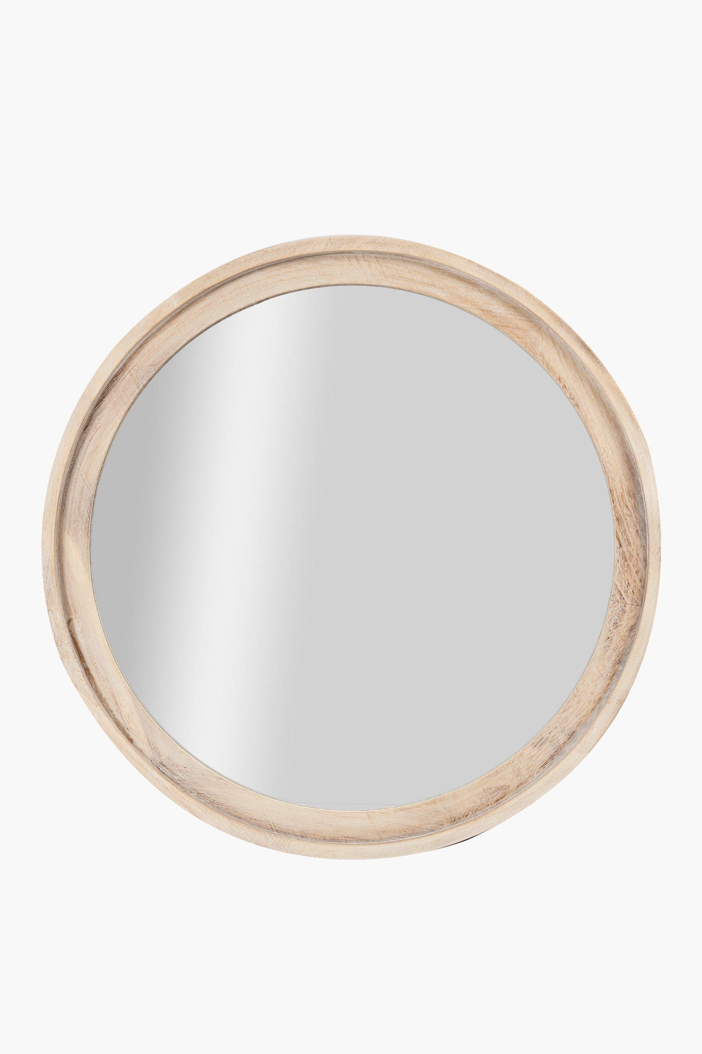 Wooden Round Mirror 60cm