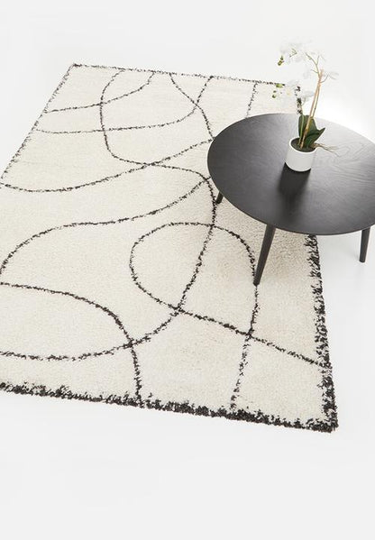 Gipsy Shaggy Rug - Swirl Cream - 200 x 300