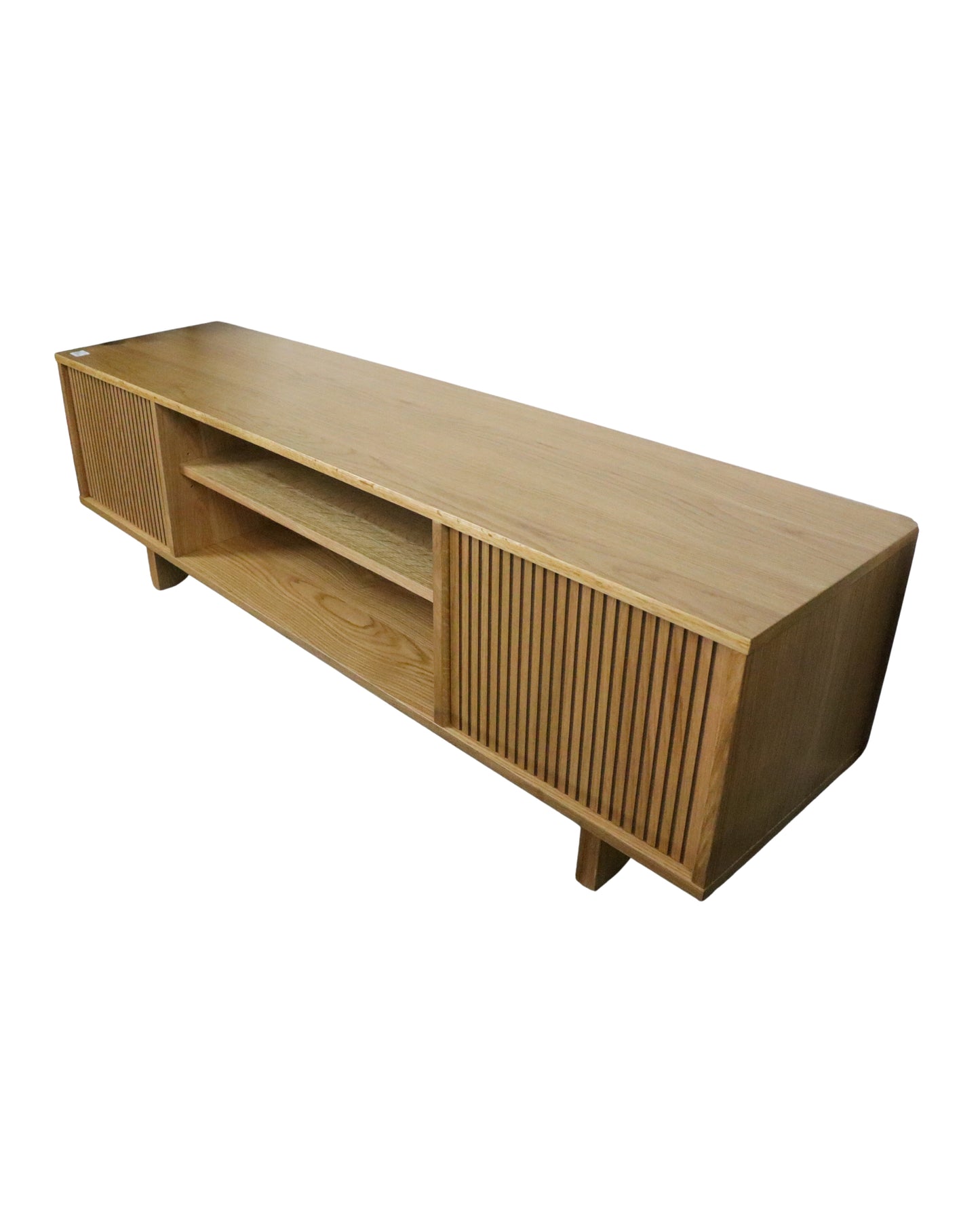 Groove TV Stand Oak Veneer