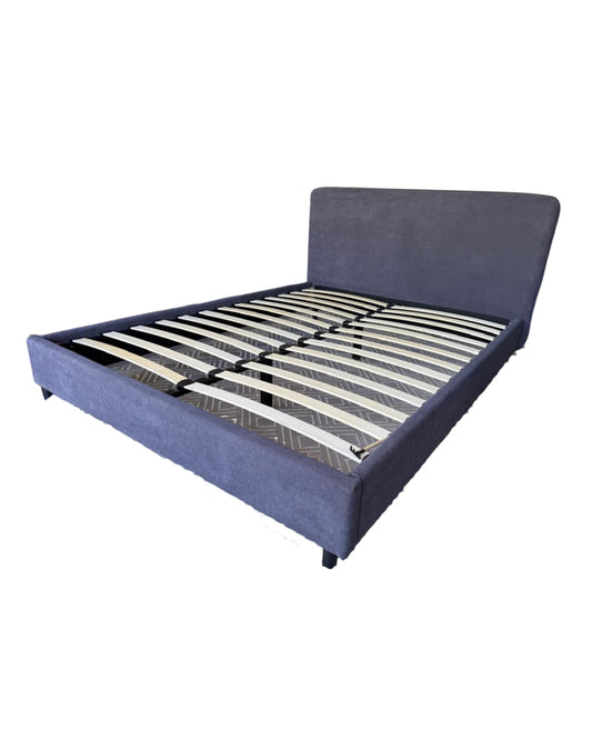 Lisa upholstered bed - navy - Double