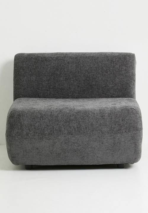 Rani modular armless single seater - Charcoal