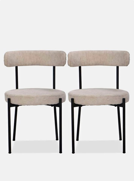 Anna Woven Dining Chair Set Of 2- natural