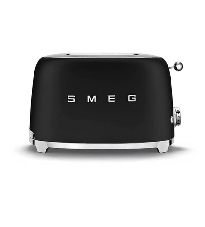 Smeg 50s Retro Style 2 Slice Toaster Matt 950W Power Range - Matt Black