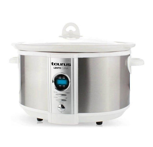 Taurus - 6.5 Litre Lento Cuina Digital Slow Cooker - White