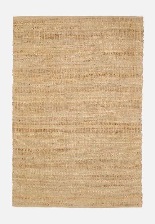 Ribby jute rug - natural - 160 x 230