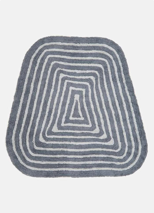 Square tufted rug - blue - 150 x 150