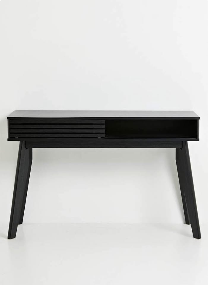 Slatted Desk-Black