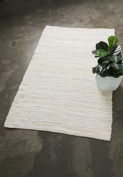 Recycled Chindi Rug- Plain Cream Multi - 200 x 300