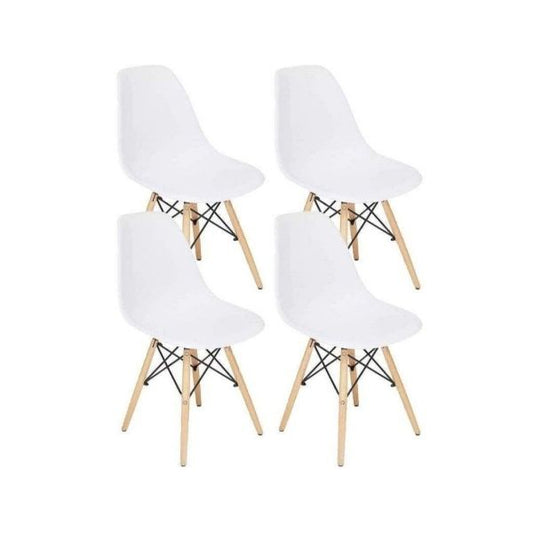 Replica Eames Side Chair - Set of 4 - White - Replica Eames Side Chair - Set of 4