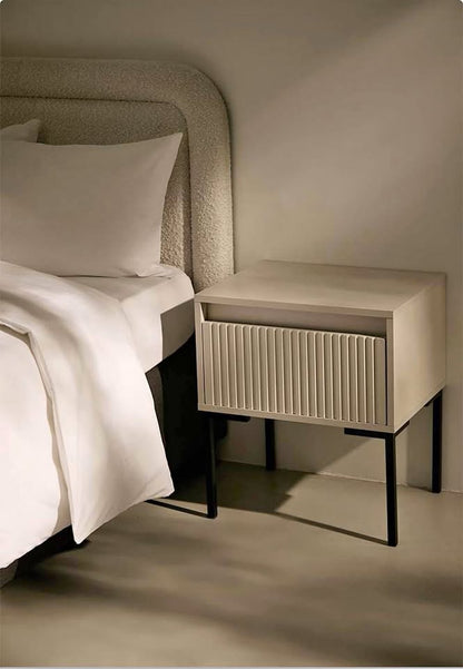 Harmony Bedside Table - Cotton